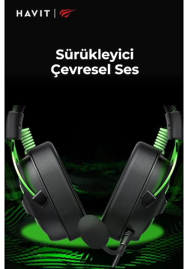 Havit Gamenote H2002E Kablolu Çıkarılabilir Mikrofonlu Oyuncu Kulaklığı
