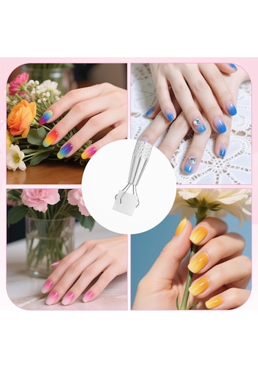 100lü Kalemli Küp Nail Art Ombre Ve Geçiş Süngeri Seti