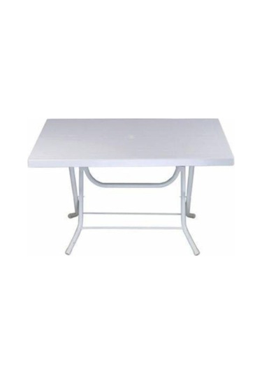Metal Ayaklı Katlanır Plastik Bahçe Masası 70x120 Cm Nocolor-d38026cf