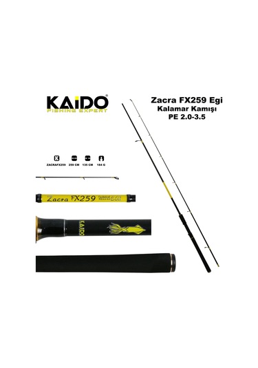 Kaido Zacra 259 Cm 2.0-3.5 Pe Kalamar Spin Olta Kamışı Renk 1