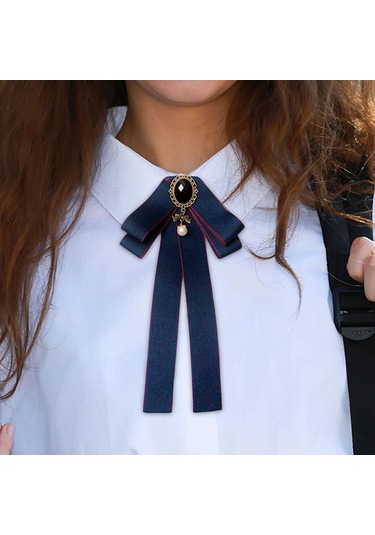 Homyl Şerit Papyon Broş Boyun Kravat Kokteyller Parti Mezuniyet Kırmızı İle Mavi Çok Renkli