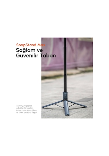 Shiftcam Snapstand Max Manyetik Selfie Çubuğu & Tripod, Stone
