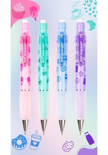 Serve Deep Versatil Uçlu Kalem 0.7 Mm - Tatlı Serisi 4'lü Set