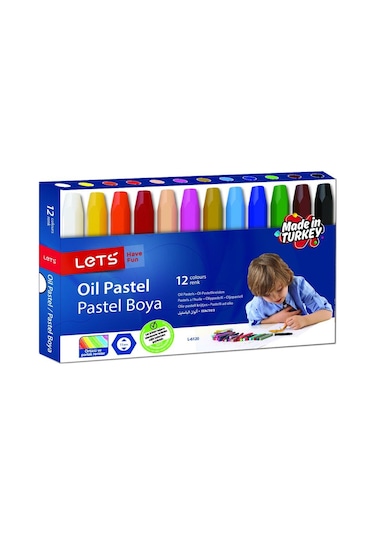Lets Pastel Boya 12 Renk Karton Kutu  L-6120