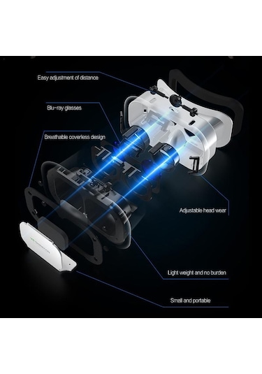 G05a 5. 3d Vr Gözlük Y1 Beyazlı Sanal Gözlük