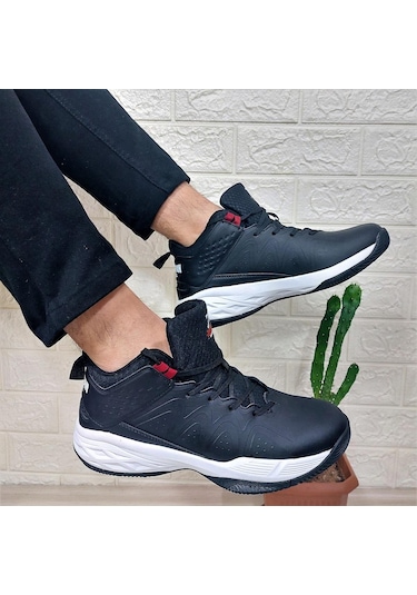Jump 28652 Siyah-beyaz Boğazlı Basket Spor Ayakkabı Siyah - Beyaz