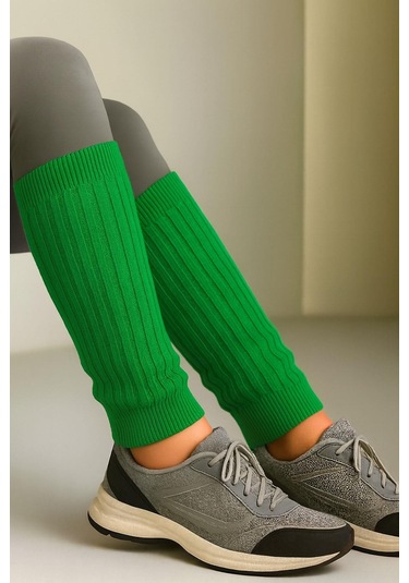 Basic Kalın Pamuk İçerikli Tozluk Çim Yeşili