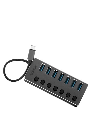 Dark 7 Port USB 3.0 USB Çoklayıcı Type-C HUB (DK-AC-USB371C)