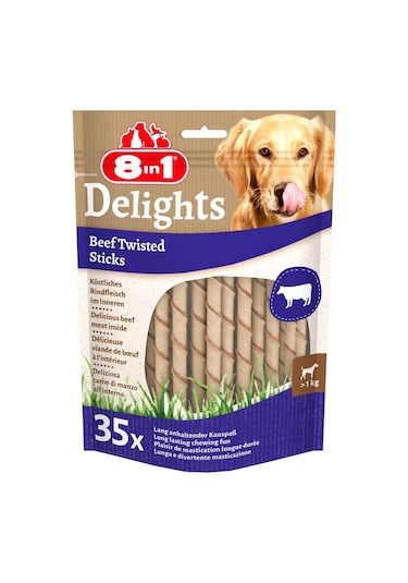 8in1 Delights Beef Twisted Sticks Biftekli Burgu Köpek Ödülü 35 Li