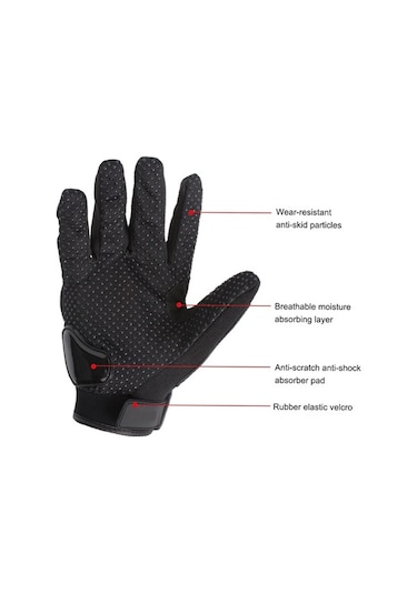 Trendooze Tam Parmak Motosiklet Motosiklet Erkek Eldiveni Pz Model 3