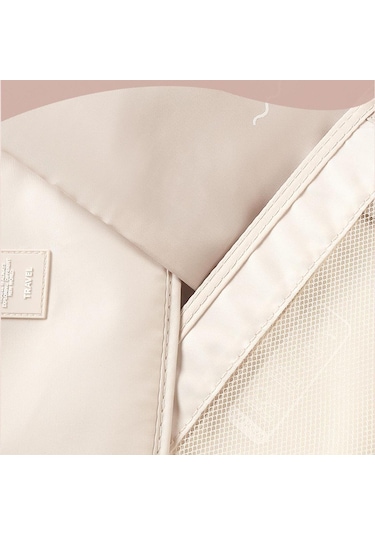 Homyl 7 Parça Ambalaj Küpleri Organizatörler İpli Çanta Bej