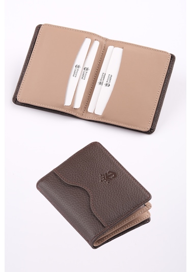 Ancora Leather Hakiki Deri Kartlık-26207 Kahverengi - Camel