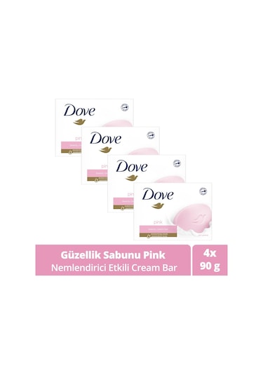 Dove Pink Beauty Cream Bar Katı Güzellik Sabunu 4 x 90 G