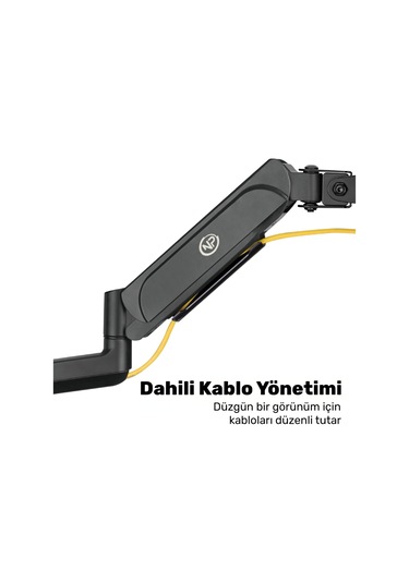 Npo Std48036e Airgrip 17"-27" Ergonomik 360 Amortisörlü Vesa Üçlü Kol Monitör Tutucu