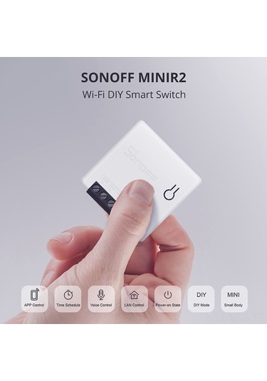 Pazly Sonoff Mini R2 Akıllı Anahtar - Kompakt Çift Yönlü Wifi Anahtar Diğer