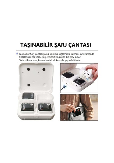 Lensgo 348C Beyaz 1V2 Kablosuz İkili Mikrofon Seti