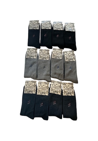 12'li Ekonomik Paket Kaliteli Havlu Kalın Kışlık Çorap Karışık Renk