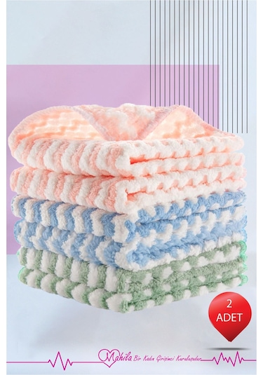 Fenomen 2 Adet 30x30 Yumuşak Doku, Puf Bez, Süper Emici Sihirli Mutfak, Bulaşık Tezgah Bezi Çok Renkli