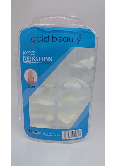 Gold Beauty Oval Takma Tırnak 100'lü