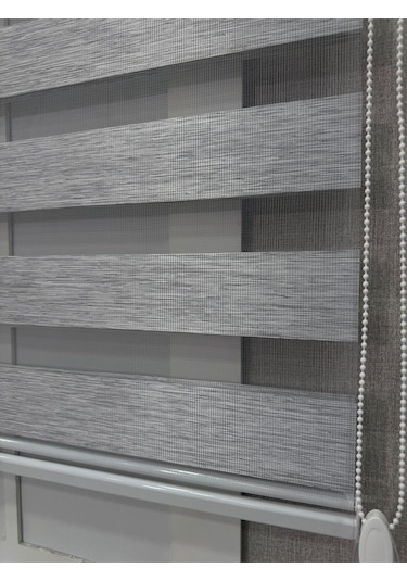 Donatti Bambu Zebra Stor Güneşlik Perde Açık Gri Açık Gri