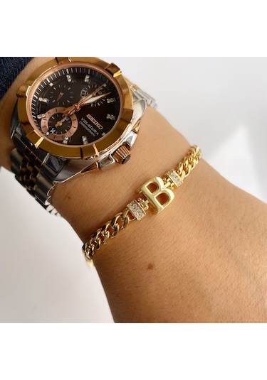 Simurg Jewellery Gümüş B Harfli Bileklik