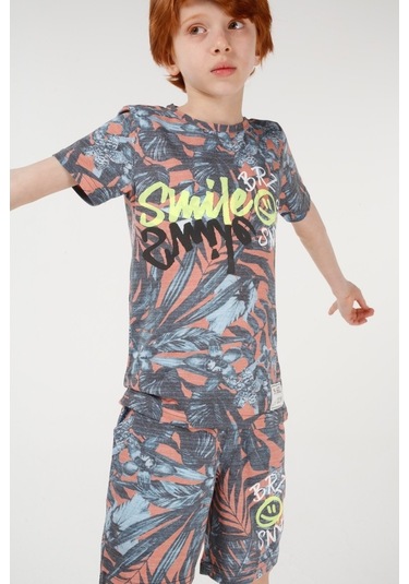 Brz Kids Baskılı Erkek Çocuk Kısa Kollu T-Shirt Çok Renkli (534370118) Çok Renkli