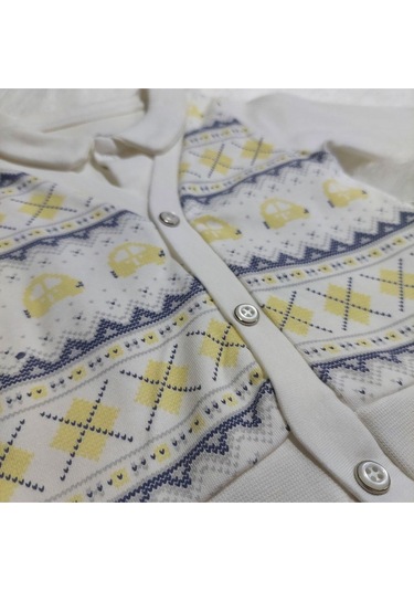 2'li Sarı Beyaz Tulum Set Pamuk Sarı