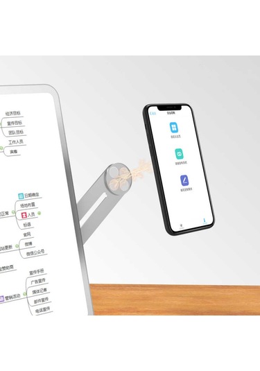 Laptop - Monitör Yanı Telefon Tutucu Mıknatıslı Sj05-Gümüş