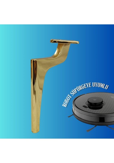 17 Cm Metal Zirve Ayak Koltuk Ayağı Mobilya Ayağı Ünite Ayağı Konsol Ayağı Puf Berjer Ayağı Gold