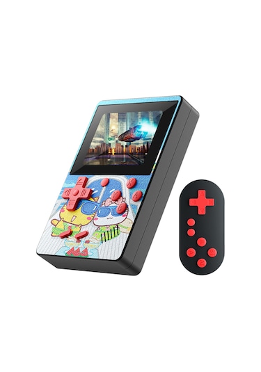 Xindoker X50 El Tipi Oyun Konsolu 2.6 İnç Renkli Ekran, 500 Eski Oyun, Av Bağlantısı, Kumanda, Mavi
