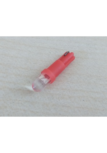 T5 Dipsiz Kırmızı Led Ampul 12v 4adet ı İthal T5 Torpido, Gösterge Mini Dipsiz Ampul