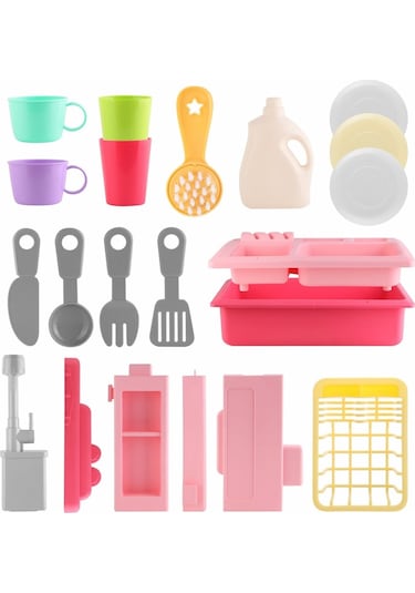 Pilli Interaktif Lavabo Seti  Pembe