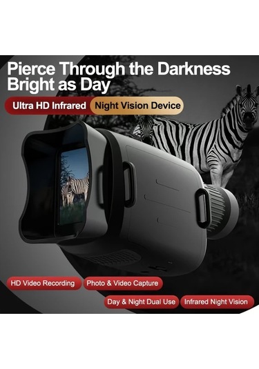 Xuweiwei Pro-grade 1 Adet Tasinabilir 16x Zum 1080p Fhd Gece Gorus Monokuler Kamera Black 32gb Kart Dahil Av Kamp Gozetleme Ve Yildiz Izleme Icin