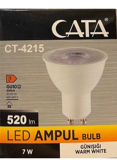 Ct-4215 Led Ampul Gu10 Duy Günışığı Sarı 7w - 10 Lu Paket