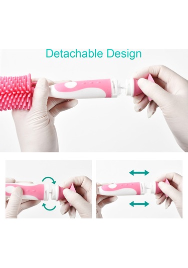 Wezone Yeşil Silikon Biberon Temizleme Fırçası Seti - Ayrılamabilir, Dik Durabilir, 360 Döner, Emici Tabanca, Nefes Borusu Ve Fincan Uçları İçin