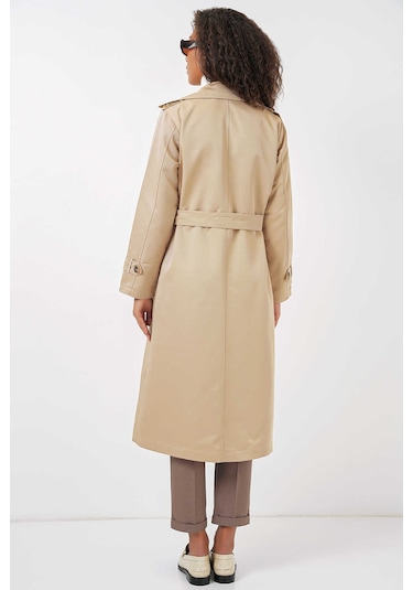 Gabria Ön Düğmeli Trenchcoat Bej