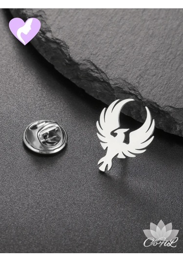 Olfil Özgürlük Efektiyle Minyatür Feniks Kuşu Uçuş Broş 372749477 Gri