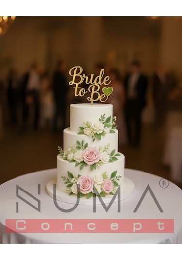 Bride To Be Pasta Üstü Mdf Üzeri Aynalı Gold Pleksi 20x24 cm