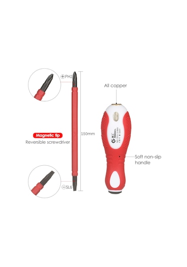 500v İzoleli 2'si 1 Arada Tornavida Voltaj Test Cihazı
