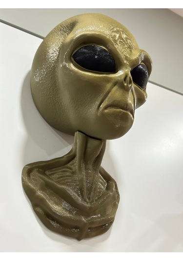 Alien Uzaylı Duvar Dekorasyonu Veya Kulaklık Standı Gold