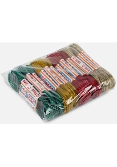 Temsan 12' Li Pvc Kaplama 20 Metre Çelik Çamaşır İpi Çok Renkli