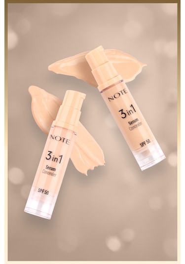 Note Cosmetique 3 in 1 Serum Concealer Nemlendirici Ve Aydınlatıcı Göz Altı Kapatıcısı SPF50 10 Medium
