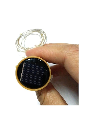 Mavi Güneş Enerjisi Şarap Şişesi Işıkları Led Dizeleri Bakır Tel Ev Partisi Dekorasyonu 2m20led