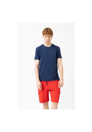 Benetton Benettton Erkek Lacivert T-shirt Lacivert