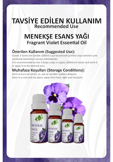 Menekşe Yağı Fragrant Violet Essential Oil 10 Ml.