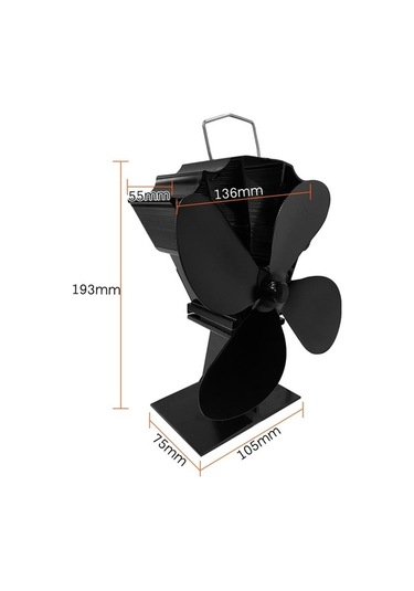 Pazly 4 Kanatlı Isıyla Çalışan Sessiz Şömine Fanı, Elektriksiz, Odun Yanan Sobalar İçin Verimli Ve Ultra Sessiz