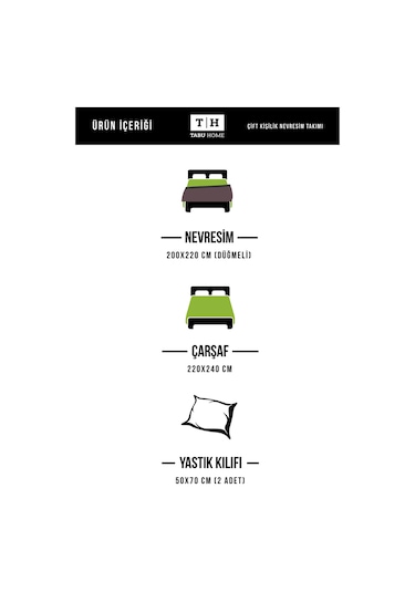 Tabu Home Patchwork Çift Kişilik Nevresim Takımı Antrasit