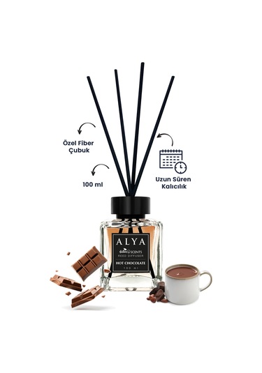 Alya Nature's Scents Green Tea + Hot Chocolate + Pine Apple & Coconut Bambu Çubuklu Oda Kokusu 3 x 100 ML