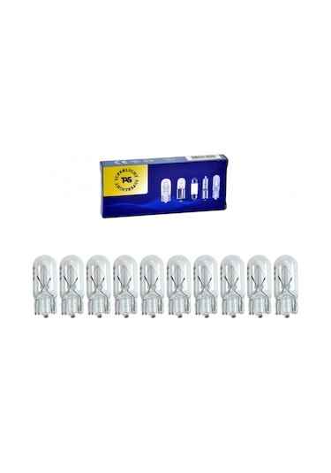 TAS 12V T10 Ampul Büyük Dipsiz 5W SL3104 (10 lu)