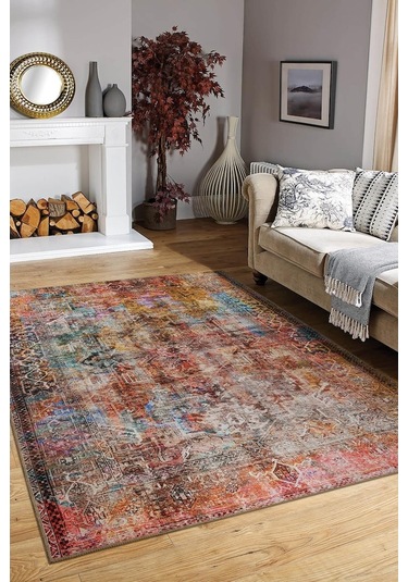 Fusion Modern Dokuma Taban Dekoratif Renkli Halı (Al 101)